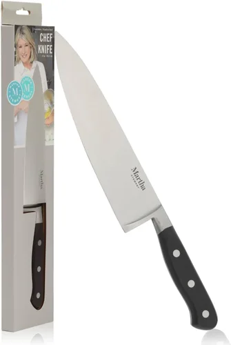 Miniatura 7 de Martha Stewart Carverton Juego de 15 cuchillos de cocina de acero inoxidable de alto carbono con mango forjado de ABS triple remache y bloque