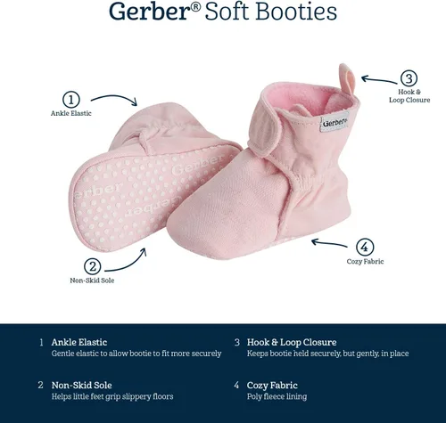 Miniatura 6 de Gerber Botines unisex con forro polar para bebé, antideslizantes, suaves