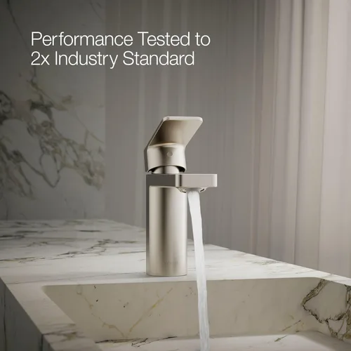 Miniatura 12 de Kohler 23472-4-BN Parallel® - Grifo para lavabo de baño con mango único, 1.2 gpm, níquel cepillado vibrante