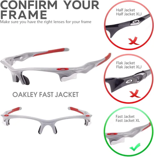 Miniatura 6 de Walleva Lentes de repuesto para lentes de sol Oakley Fast Jacket 13 opciones disponibles