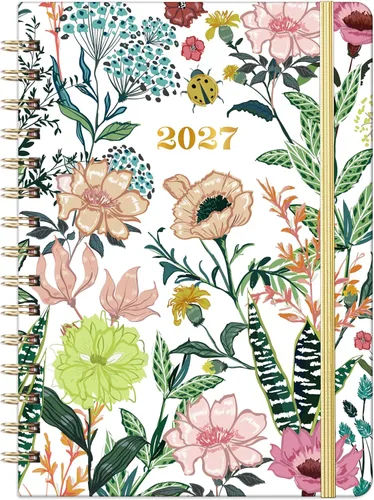 2027 Planner – Weekly & Monthly Planner 2027, Jan. 2027 – Dec. 2027, 6.4" x 8.5" with Tabs, Flexible Hardcover, Thick Paper, Strong Twin-Wire