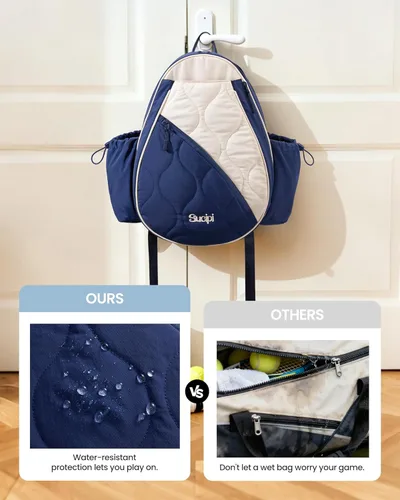 Miniatura 4 de Mochila de tenis Sucipi para mujeres y hombres, mochila para raquetas de tenis resistente al agua y lavable a máquina, bolsa deportiva ligera