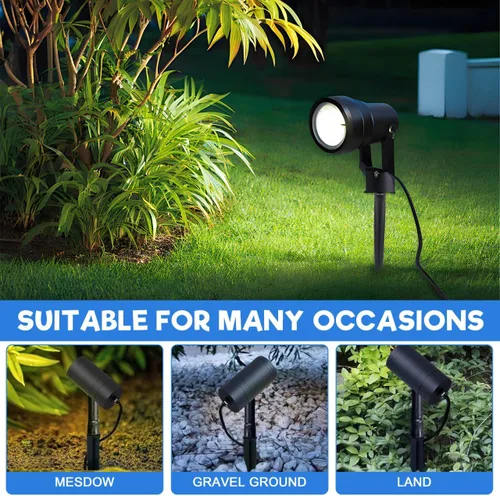 Miniatura 5 de Angoily 25 estacas de luz solar, 5.5 x 0.55 pulgadas, estacas de repuesto de luz, para Halloween, para iluminación de jardín, paisaje, patio