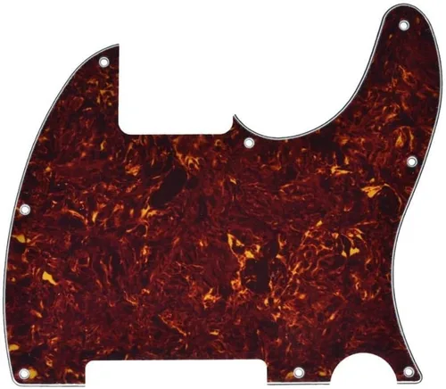 Miniatura 10 de KAISH Golpeador de 8 agujeros, liso, para guitarra Telecaster Esquire, perla de abulón
