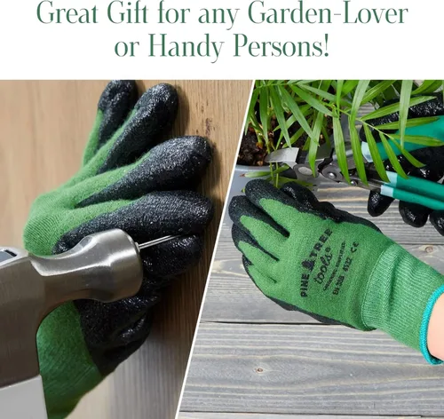 Miniatura 7 de Guantes de jardinería de bambú, recubiertos de goma, aptos para pantalla táctil, transpirables y ligeros, para hombres y mujeres