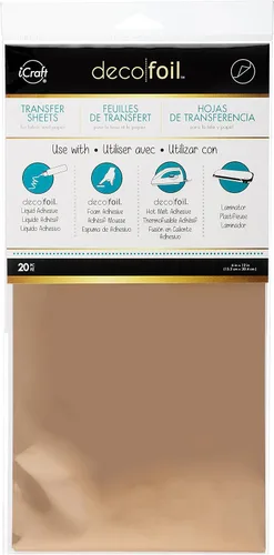 Miniatura 2 de iCraft - 418561 Hojas de transferencia de papel decorativo, 6" x 12", dorado, 20 piezas