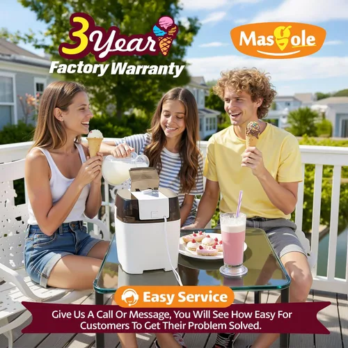 Miniatura 6 de Máquina para hacer helados, máquina de helado de 1.6 cuartos de galón, sorbete y yogur congelado, tazón de congelador totalmente automático