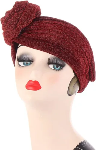 Miniatura 3 de PRIVNOONE Turbante Big Flower brillante brillante Headwrap Cap