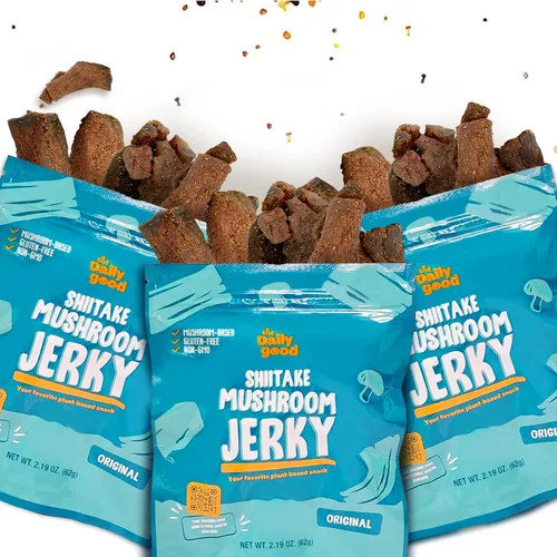 Miniatura 16 de The Daily Good Shiitake Crisps - Paquete de 3 chips de hongos, sin gluten, sin OGM, sabores original, wasabi y chile mexicano, alimentos