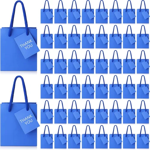 Miniatura 14 de Zhehao Paquete de 50 mini bolsas de regalo para el Día de la Madre a granel de 4 x 2.75 x 4.5 pulgadas, pequeñas bolsas de regalo de agradecimiento
