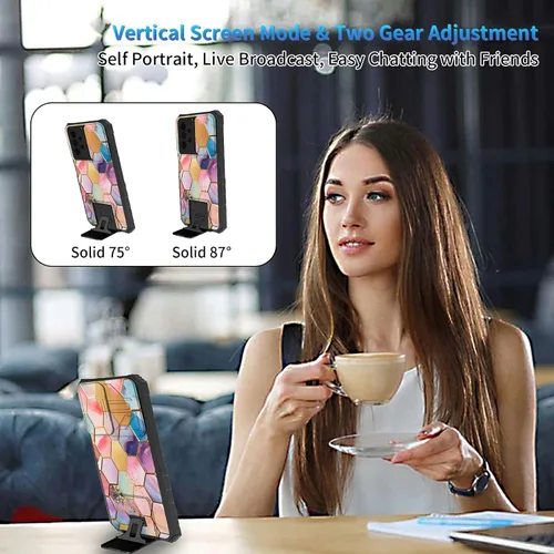 Miniatura 933 de Funda para Samsung Galaxy S22 Ultra 5G, Galaxy S22 Ultra con cubierta de cámara deslizante, funda resistente de doble capa con función atril Black