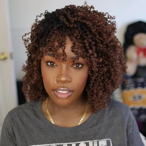 Miniatura 28 de Unionbeauty - Paquete de 8 trenzas de ganchillo Yanky Twist de 6 pulgadas, 8 paquetes, color negro natural, micro Passion Twist, extensiones