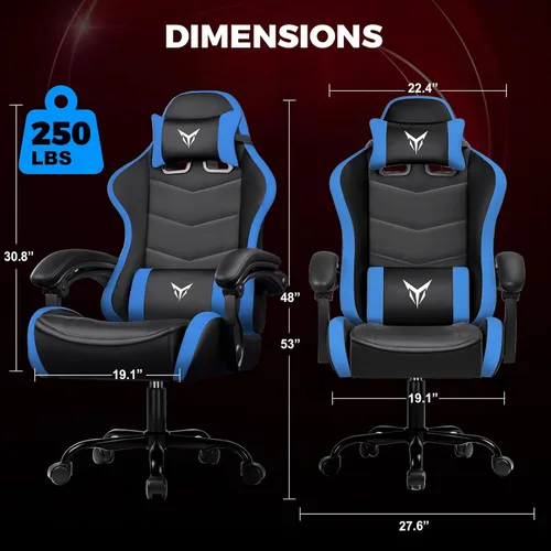 Miniatura 2 de GTPLAYER Silla Gaming, Sillas de Videojuegos Estilo Racing Sillas de Juegos de PC para Adultos - Respaldo Alto Acolchado Ergonómico Reclinable Silla