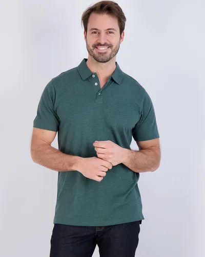 Miniatura 2 de Real Essentials Paquete de 3 Polo de manga corta de algodón para hombre, polo transpirable de alto rendimiento (disponible en tallas grandes y altas)
