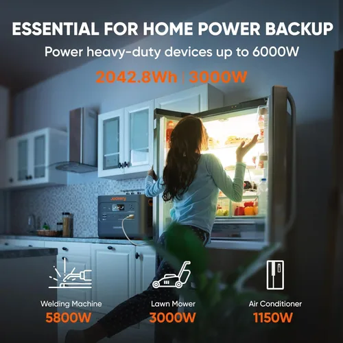 Miniatura 2 de Jackery Estación de energía portátil Explorer 2000 Plus, generador solar con batería LiFePO4 de 2042 Wh, salida de 3000 W, expandible a 24 kWh 6000