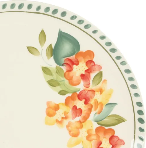 Miniatura 7 de Bloomhouse Cassia Bud 16 Piezas Juego de Vajilla de Gres con Cuencos Dobles Pintados a Mano y Platos Florales