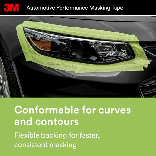 Miniatura 5 de 3M - Cinta adhesiva para acabado automotriz, 06654, 1 rollo de 1.417 pulgadas x 180.4 pies