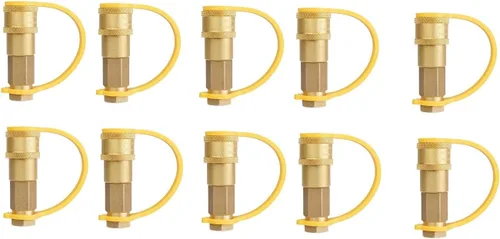 Miniatura 8 de South Bend Components Válvula de cierre de propano RV de 1/4 pulg. de conexión rápida hembra para propano/gas natural/aire, 100% latón sólido