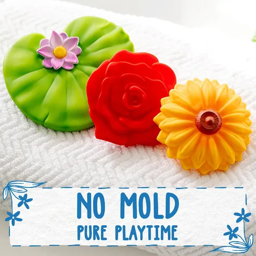 Miniatura 3 de SplashEZ Juguetes de Baño Sin Moho para Niños y Niños Pequeños Juguetes de Baño para Bebés Sin Agujeros Flores Flotantes Sin Moho para Bañera