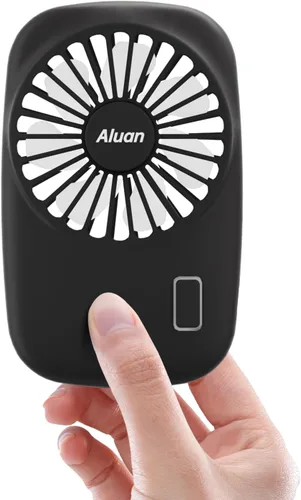 Miniatura 10 de Aluan Miniventilador de mano, potente, pequeño, personal, portátil, velocidad ajustable, USB, recargable, ventilador de pestañas para niños, niñas