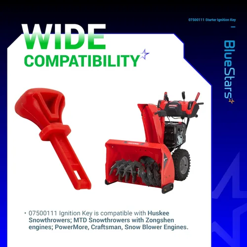 Miniatura 4 de BlueStars 4 paquetes de llave de encendido de arranque 951-10630 - para motores Ariens Craftsman Huskee MTD Zongshen - Reemplaza 07500111 731-05632