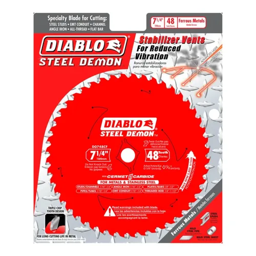 Miniatura 2 de Diablo Steel Demon Cermet II Hoja de sierra con rectificado de triple chip y revestimiento Perma-Shield - Ideal para corte de metal mediano