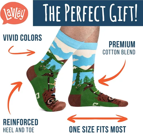 Miniatura 2 de Lavley Calcetines divertidos para amantes de las actividades al aire libre y más, regalos novedosos para hombres, mujeres y adolescentes