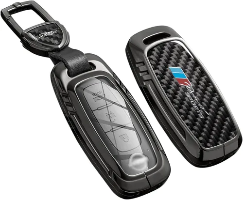 Miniatura 27 de Funda para llavero Honda con llavero, protección de aleación de zinc de fibra de carbono real compatible con 2022 2023 Accord Civic HR-V CR-V Pilot
