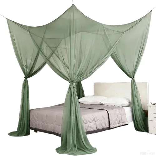 Miniatura 12 de Mengersi Dosel para Cama, Cortinas de Dosel para Cama, Cortinas de Cama para Camas Full Queen King, Red Mosquitera Cortinas de Cama para Patio