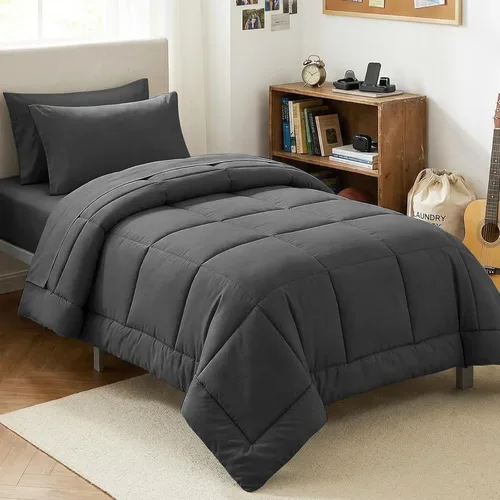 Miniatura 54 de CozyLux Juego de edredón tamaño King, color verde oliva, 7 piezas en una bolsa, edredón verde tamaño King, juegos de ropa de cama para todas