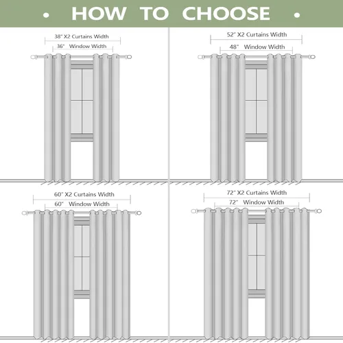 Miniatura 4 de Cortinas opacas de 72 pulgadas extra anchas para dormitorio, puerta corrediza de vidrio y patio, 2 paneles con ojales para oscurecer ventana grande