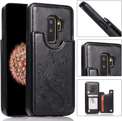 Miniatura 3 de Funda de teléfono para Samsung Galaxy S9 Plus con protector de pantalla de vidrio templado y tarjetero con soporte para tarjetero, accesorios