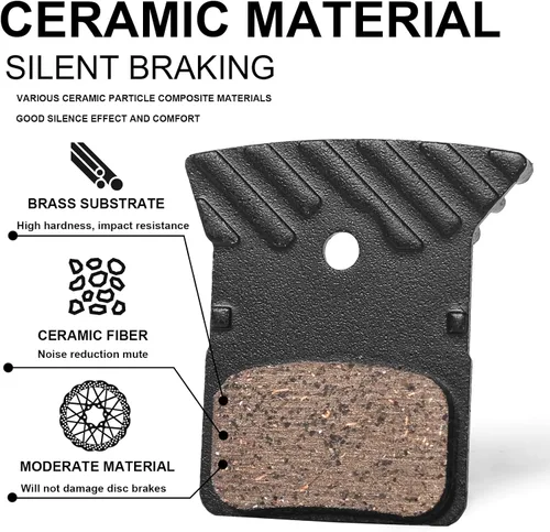 Miniatura 2 de BUCKLOS 2 pares de pastillas de freno de disco BL-01S para cerámica Shimano N03A N04C L05A K04S K04Ti K05S K05Ti M8110 M7110 R9170-F R8070-F R7070-F