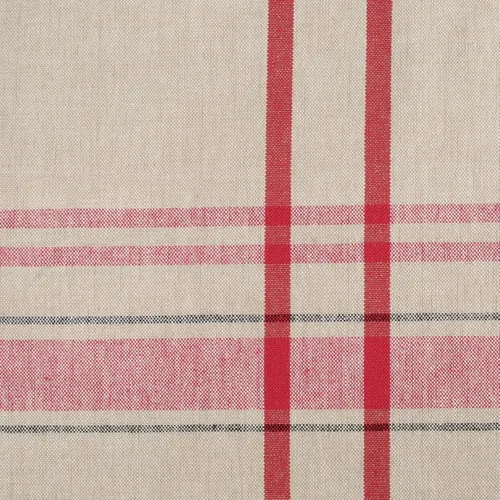 Miniatura 3 de DII - Mantel para mesa de comedor, estilo rústico, colección de manteles con rayas estilo francés, 60 x 84 pulgadas, color gris pardo/rojo