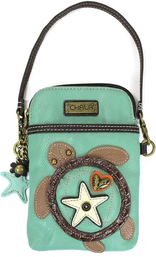 Miniatura 5 de Chala - Bolsa cruzada de piel sintética multicolor con correa ajustable para teléfono celular