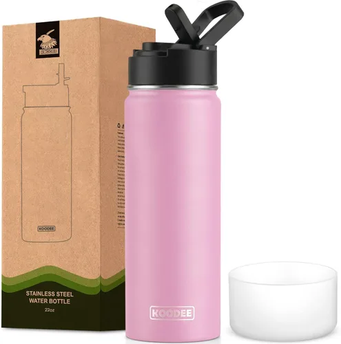 Miniatura 85 de koodee Insulated Water Bottle, 32 oz Stainless Steel Double Wall Vacuum Wide Mouth Sport Bottle with Leakproof Spout Lid (Navy)