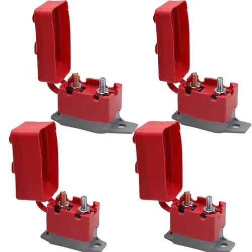 Disyuntor de reinicio automático de 10A 12V-24V con perno de tapa para cargadores de batería, camiones, motores de automóvil y más (4 unidades)