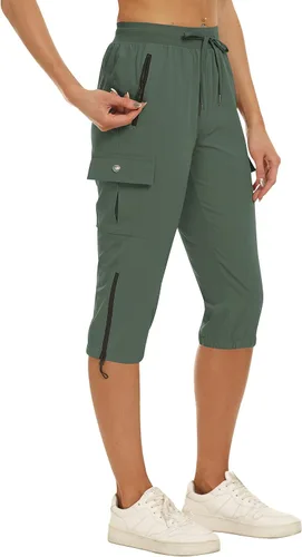 MoFiz Pantalones de senderismo tipo cargo para mujer, ligeros, de secado rápido, para exteriores, atléticos, correr, deportes, viajes, verano,