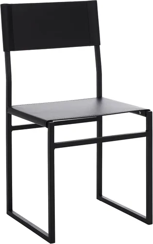 SAFAVIEH Home Collection Layne Silla de comedor negra para sala de estar (totalmente montada)