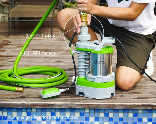 Miniatura 5 de Green Expert Kit de Adaptador de Plástico Multiusos para Manguera de Agua y Bomba de Sumidero Conexión Fácil, Contiene NPT Hembra de 1-1/2" a GHT