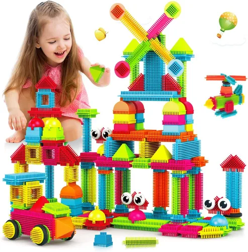 Miniatura 8 de Contixo Juguetes de construcción STEM – Juego de 65 piezas de azulejos magnéticos de mármol 3D para aprendizaje, apilables, juego de bloques