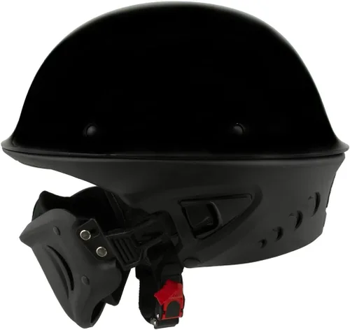 Miniatura 5 de Milwaukee Helmets MPH9831DOT Rascal - Casco de motocicleta 2 en 1 de cara abierta 3/4, negro brillante, para hombres y mujeres, talla S