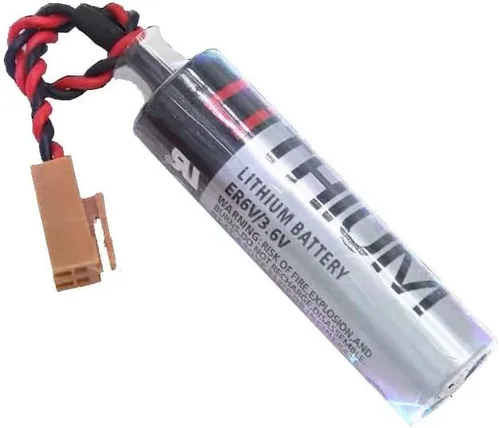 Miniatura 4 de (4 piezas) ER6V/3.6V 2400mAh batería de litio de repuesto con enchufe marrón para batería PLC y sistema M64