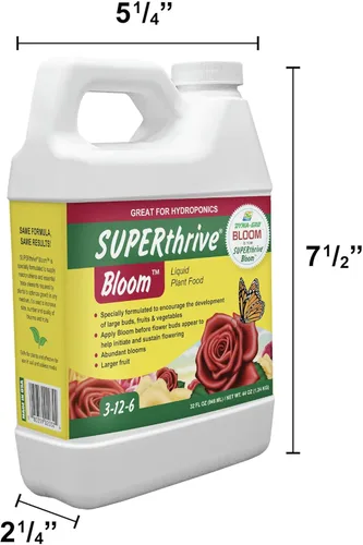Miniatura 3 de Dyna-Gro Bloom, BLM-032 3-12-6. Alimento para plantas, 1 cuarto de galón, Blanco
