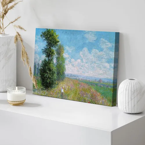 Miniatura 4 de wall26 Prado con álamos por Claude Monet - Arte moderno impresionista, arte en lienzo para el hogar, 12 x 18 pulgadas