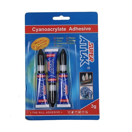 Super pegamento transparente ultra fuerte, tubos de 0.11 onzas, adhesivo instantáneo perfecto para cerámica, madera, metal, goma, plástico, vidrio,