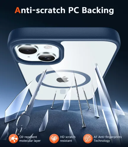 Miniatura 1082 de FNTCASE Funda para iPhone 13 Pro-Max: Fundas magnéticas transparentes compatibles con Magsafe Slim anti amarillamiento protección contra caídas