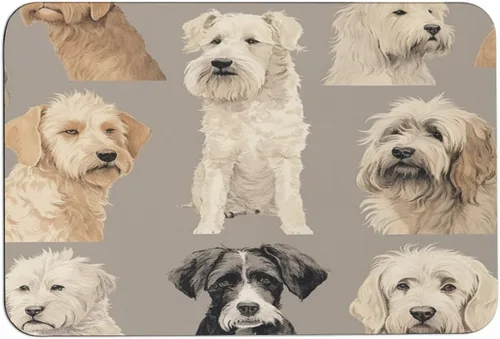 Tapete de baño simple con diseño vintage Goldendoodle para perro, absorbente, sin marcas de agua, resistente a la suciedad, para el suelo del baño,