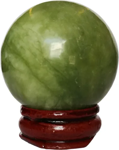 Miniatura 16 de Escultura de esfera de adivinación de cristal curativo de labradorita negra de 1.575 pulgadas, bola de piedras preciosas, colección decorativa