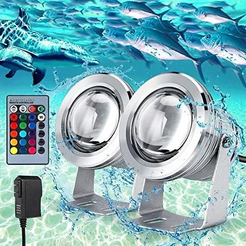 Luces LED subacuáticas IP68, foco sumergible que cambia de color, luz de piscina subacuática, lámpara de inundación para fuente, estanque, jardín,
